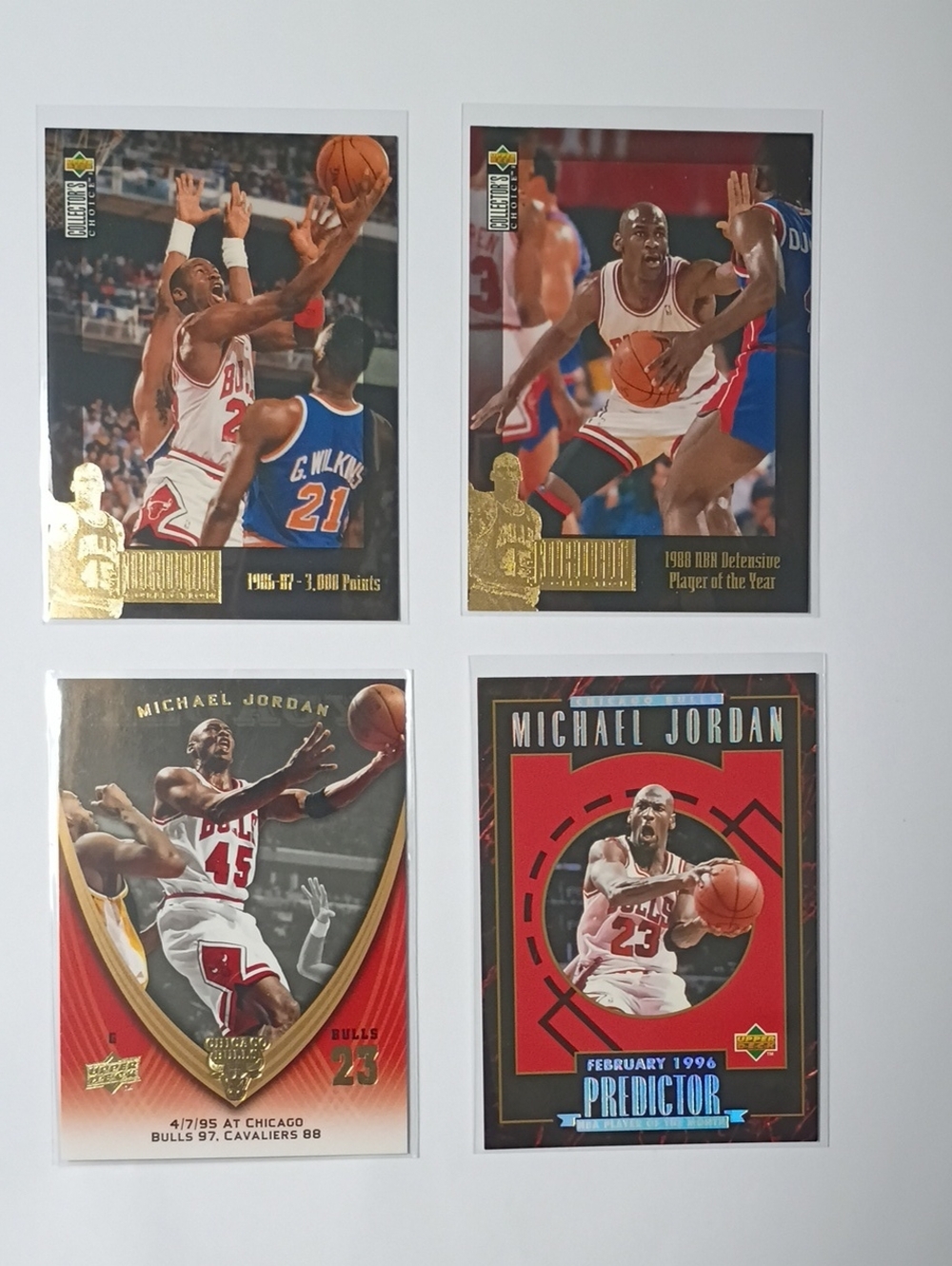 Michael Jordan Basketball Card Set - Red, White